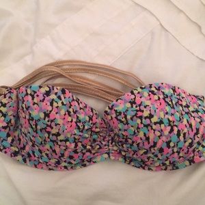 Multicolor strapless top from Victoria Secret